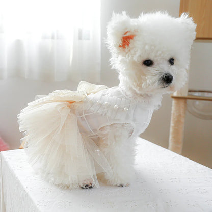 Pet clothes dog clothing spring and summer princess dress lovely Sissy wedding dress