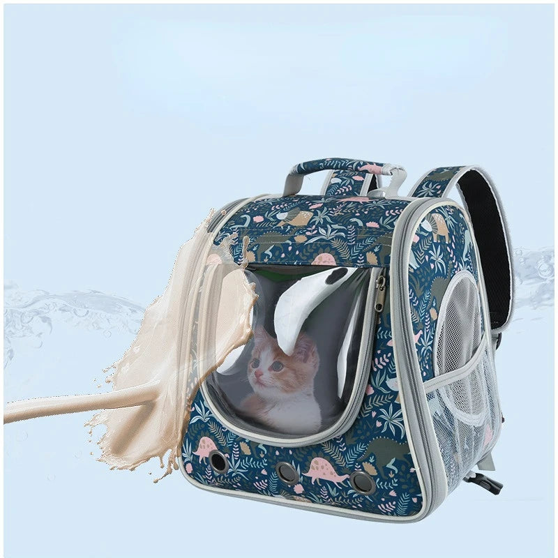 Pet Suitcase Stroller Cat Carrier Bag Breathable Cats Backpack Portable Carrying For Dogs Large Space Trolley Travel Bag