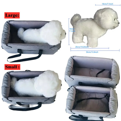 Dog Car Seat Bed Car Central Dog Car Seat Bed Portable Dog Carrier for Small Dogs Cats Safety Travel Bag Dog Accessories