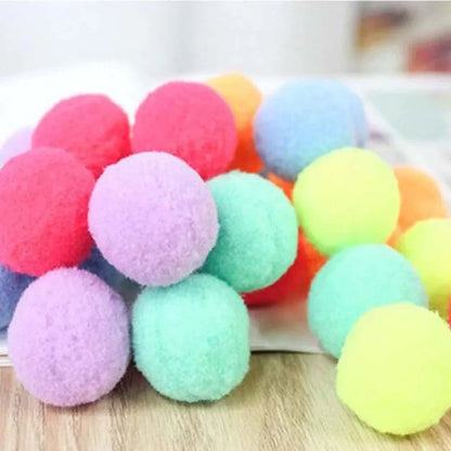 Delysia King  70pcs  Cat Toy Plush Ball