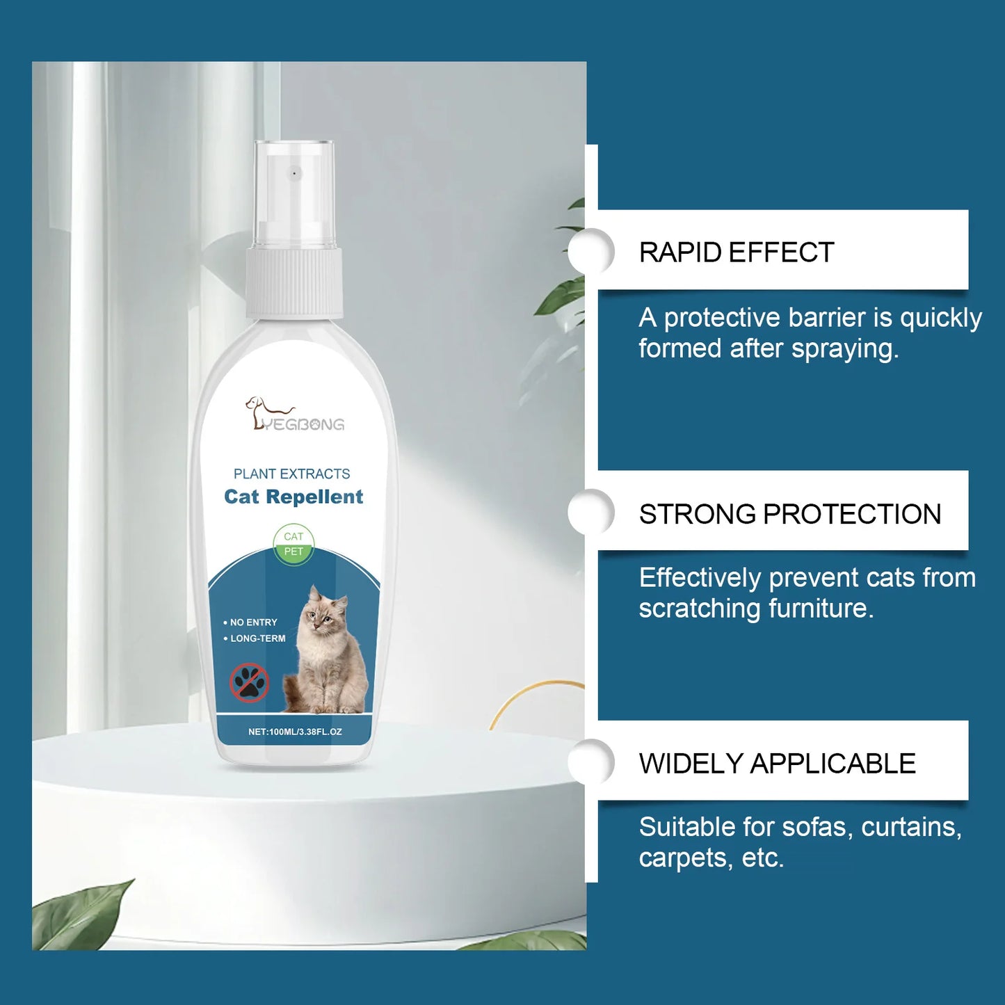 Cat Repellent Spray Anti Scratch Prevent Biting Scratching Stop Sofa Chew Gnaw Corrector Furniture Protect Pet Training Liquid