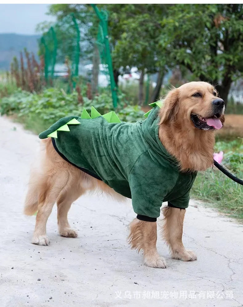 Large Dog Clothes Funny Dinosaur Pet clothing Clothing Winter Warm Medium and Large Dogs Autumn Winter Pet Items