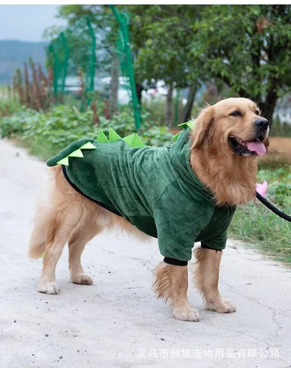 Large Dog Clothes Funny Dinosaur Pet clothing Clothing Winter Warm Medium and Large Dogs Autumn Winter Pet Items