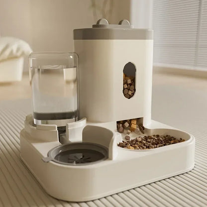 Water and Cat Food Automatic Dispenser, Automatic Feeder, Cat Water Troughs, Feeding and Watering Supplies, Pet Accessories, New