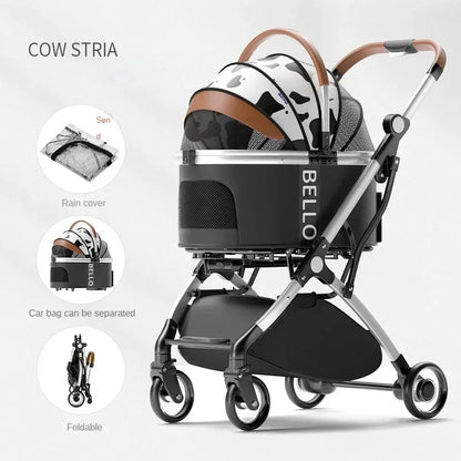 Pet strollers Aluminum tube trolley pet bag separate cat dog car car travel tourist car foldable stroller dog puppy stroller