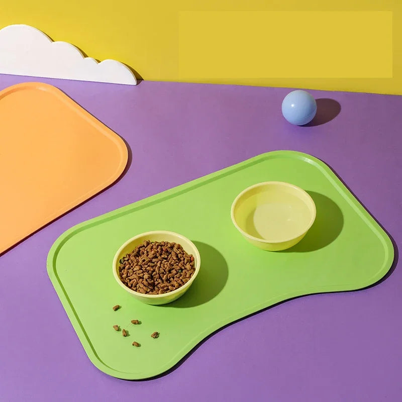 Feeding Watering Supplies Placemat 1PC Cat  Silicone Placemat Eating Spill-proof Waterproof Easy-to-clean