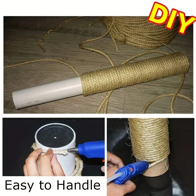 Toy: Cat Scratching Rope Natural Sisal Rope DIY Entangle Cat Tree Tower Kitten Toy Cat Climbing Paw Claw Scratchers Cat Accessories