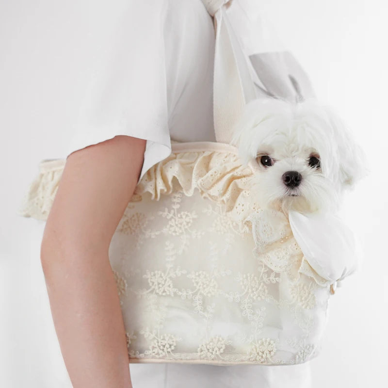 Bag: Onecute Puppy Carrier Dog Walking Pets  Accessories Bags Lace Handheld Shoulder for Cute Chihuahua Products