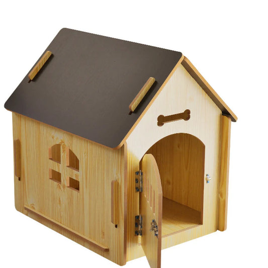 Net red pet dog house is detachable and easy to install. Four seasons cat nest wooden house dog cage is common indoor and