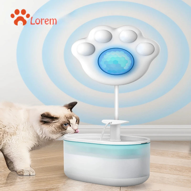 Food: Cat Water Fountain Sensor Paw-shaped PIR Motion Sensor For All Automatic Pet Water Dispenser with USB Interface