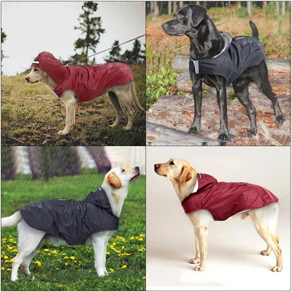 Clothes: Dog Raincoat Small Large Dogs Waterproof Pet Clothes Reflective Dogs Rain Coats Hooded Jacket Raincoat Chihuahua Pet Supplies