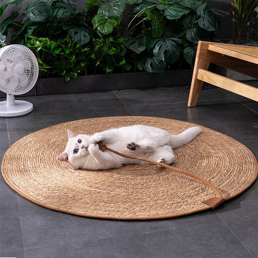 Bed: Cat Scratcher Rattan Mat Board Cat Scratch for Sharpen Nails Scraper Cats Tree Cat scratching post Sofa Mats Furniture Protector