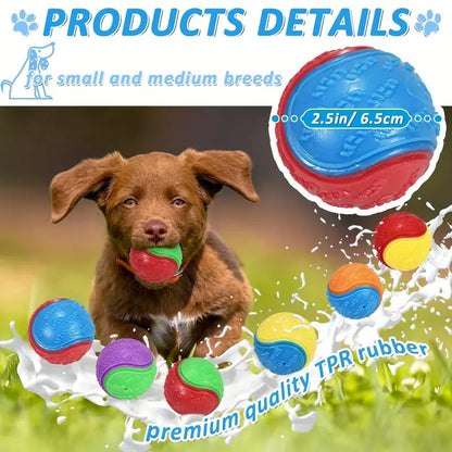 Dogs Interactive Toys Soft TPR Toys for Dog Pet Teeth Cleaning Bite Resistance Squeaky Dog Ball Toy