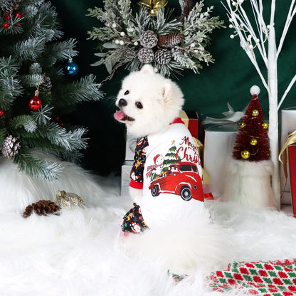 Pet Dog Jumpsuit Soft Dog Clothes with Merrry Christmas Letters Dog Santa Claus Elk Pajamas Costumes Puppy Dog Cat Apparel Chris