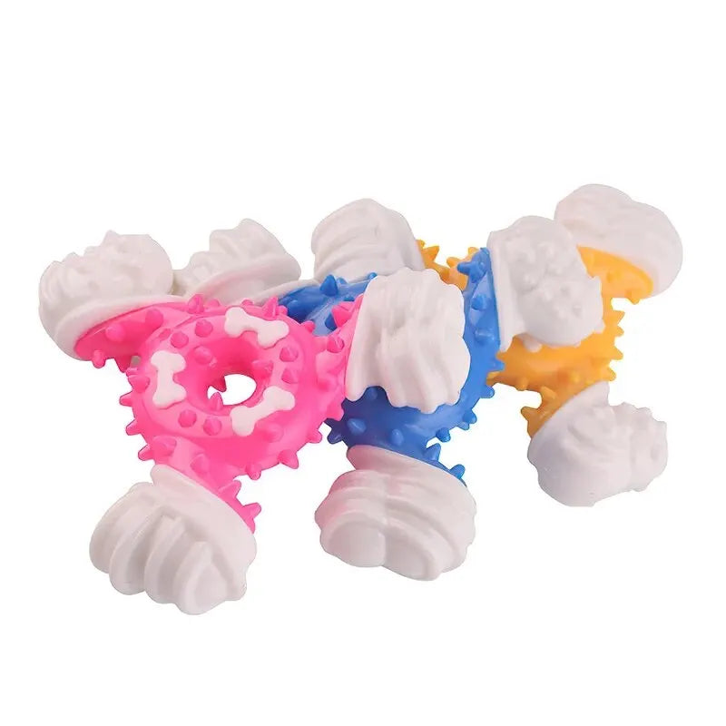 1PC Pet Teething Toy Nylon Bite Glue Triangle Bone Bite Resistant Dental Stick Dog Bite Easy Interaction Relief