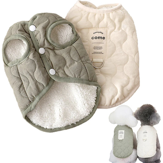 Clothes: Winter Pet Dog Vest Jacket for Small Medium Dogs Cats Warm Cotton Clothes Puppy Yorkie Chihuahua Coat Maltese Bulldog Apparel