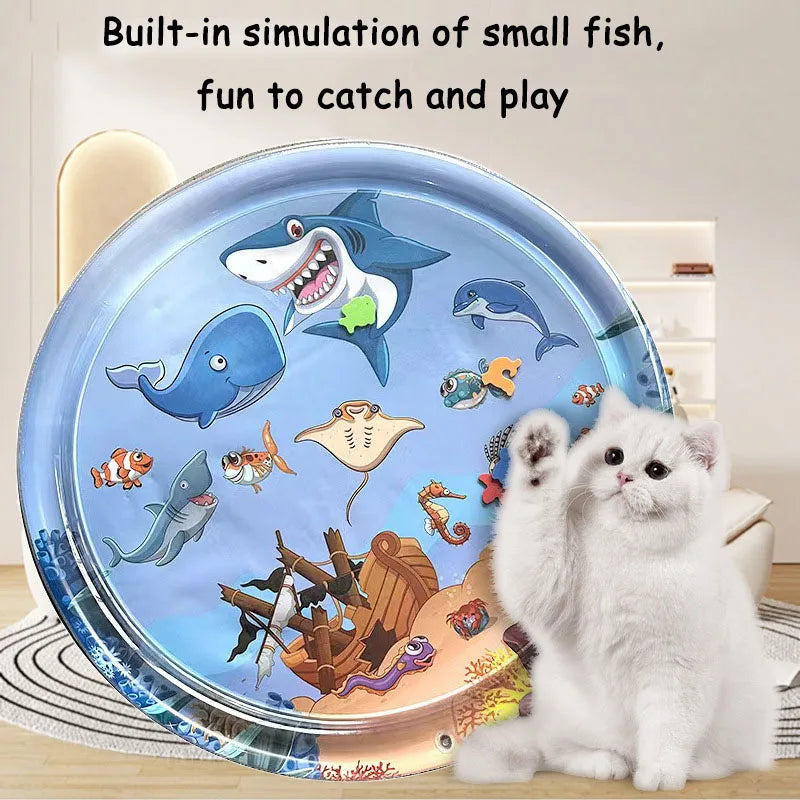 Bed: Summer Cooling Pet Water Mat inflatable Water-filled cat Bed Cushion Thickened anti-scratch Dog Ice Pad dog Nest cat Play Toy