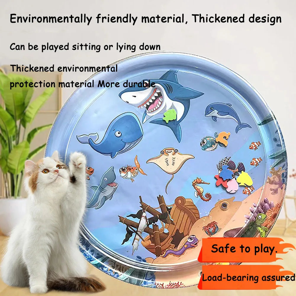 Bed: Summer Cooling Pet Water Mat inflatable Water-filled cat Bed Cushion Thickened anti-scratch Dog Ice Pad dog Nest cat Play Toy