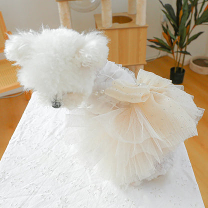 Pet clothes dog clothing spring and summer princess dress lovely Sissy wedding dress