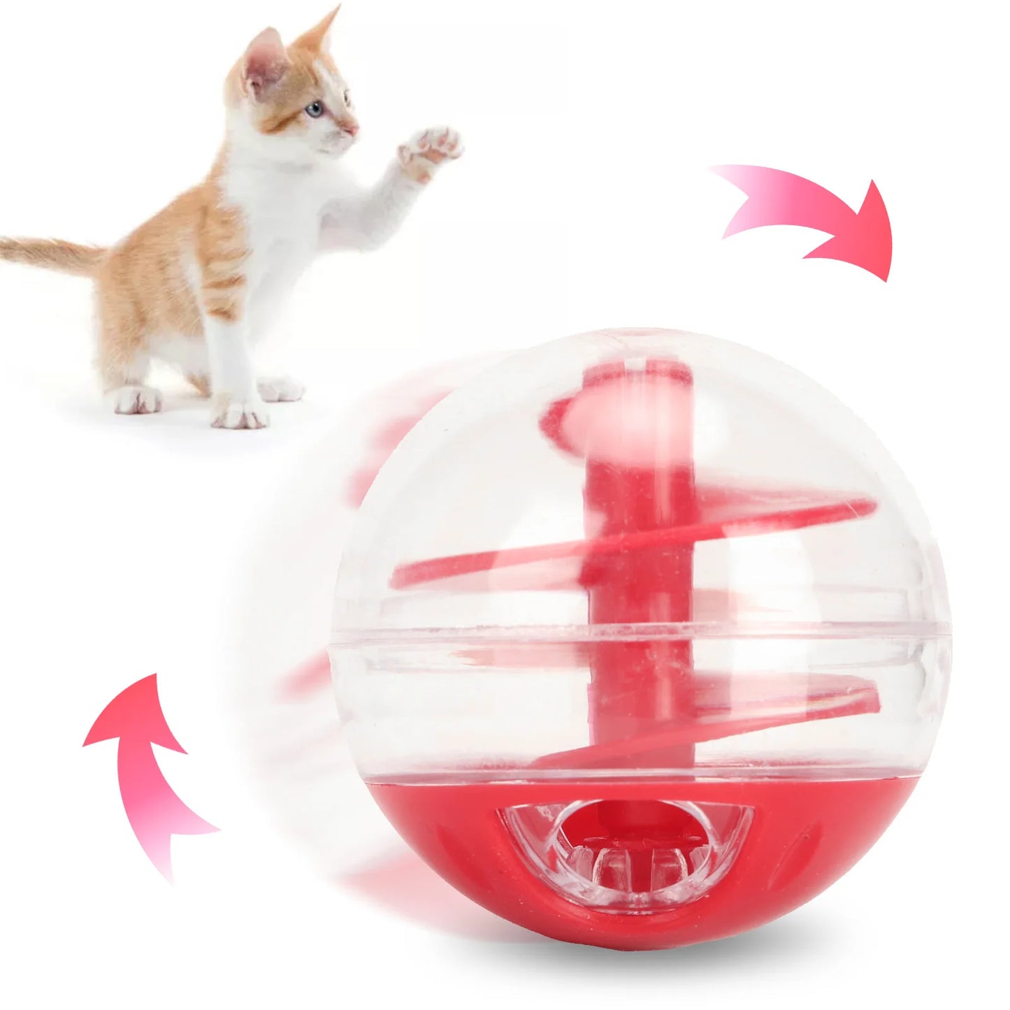 Cat Food Dispensing Ball  Cat Treat Dispensing Ball Bite Resistant Interactive Pet Slow Feeder Puzzle Ball for Kitten