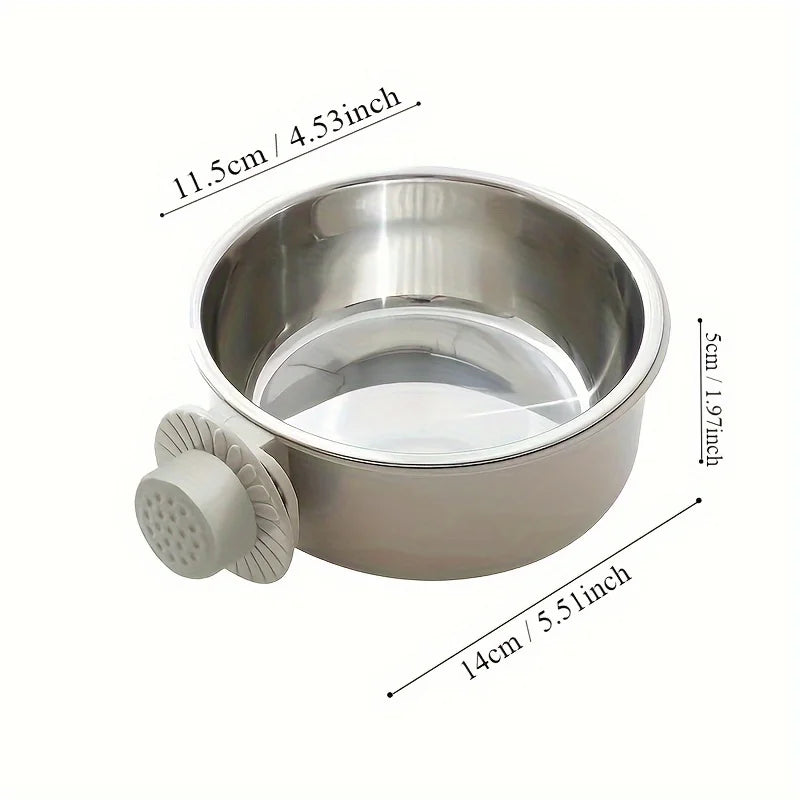 Pet Bowl Anti Tipping Adjustable Stainless Steel Pet Bowl, Perfect Hanging Feeder for Providing Food and Water for Dogs