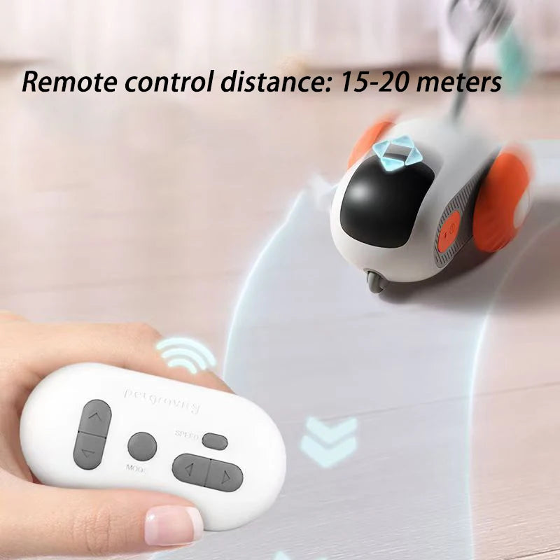 Toy: Smart Cat Toy Pet Interactive Remote Control Electric Car Toys Upgraded Version Rechargeable Puppy Training Game Cat Supplies