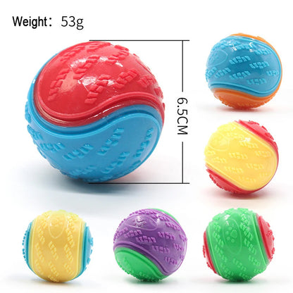 Dogs Interactive Toys Soft TPR Toys for Dog Pet Teeth Cleaning Bite Resistance Squeaky Dog Ball Toy