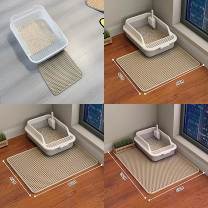 Cat Litter Waterproof Double Layer PetBox Mat Toilet Cat Mat Nonslip SandWashable Mlean Supplies