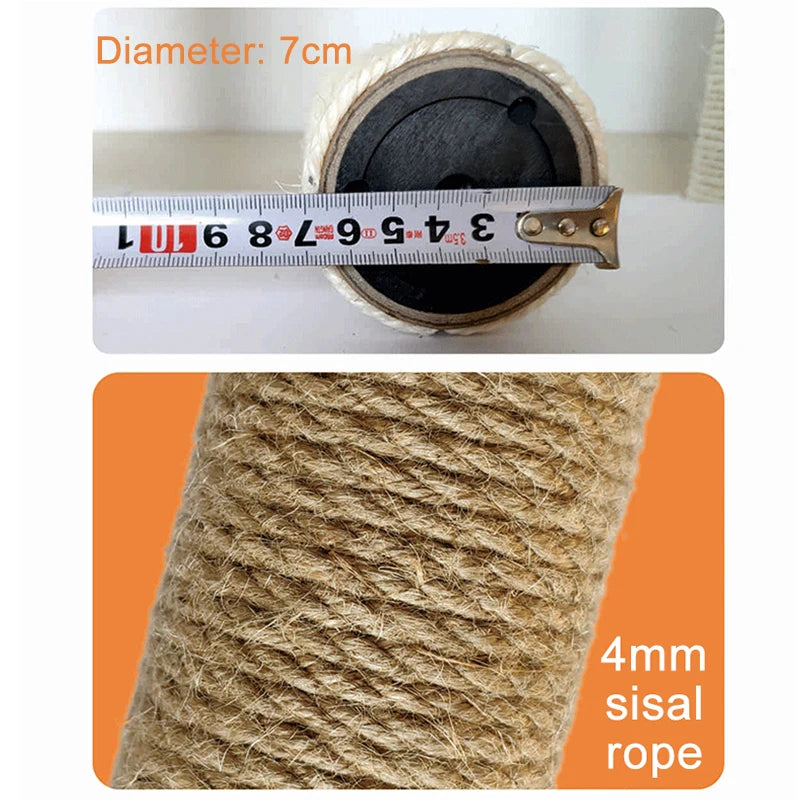 Toy: Cat Scratching Post for Cat Tree Tower DIY Cat Climbing Frame Replacement Post Sisal Rope Entangle Kitten Toy Scratch Furniture