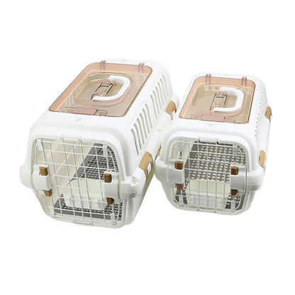 Pet Flight Box, Cat And Dog Shipping Box, Portable Portable Car Cage, Large Plastic Dog Cage With Skylight