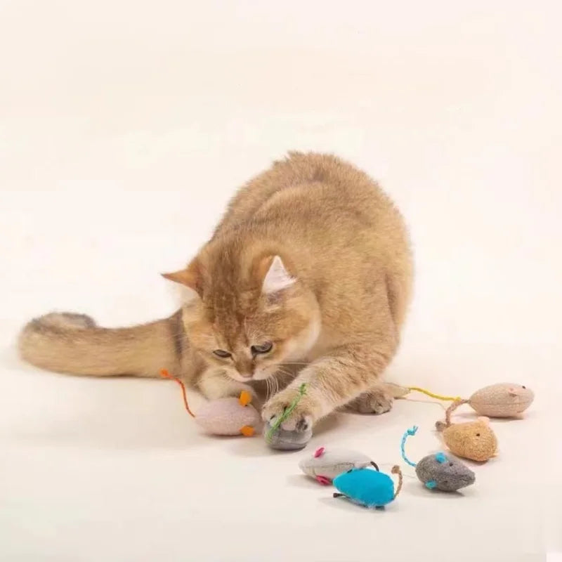 Toy: 3Pcs New Plush Simulation Mouse Cat Toy Bite Resistance Plush Mouse Cat Scratch Interactive Mouse Toy Playing Toy For Cat Kitten