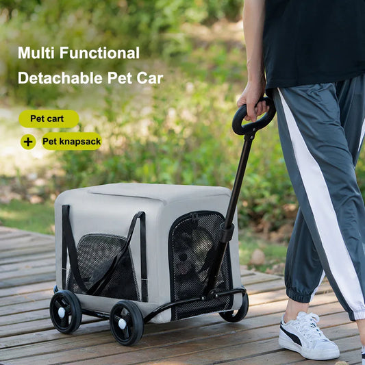 Small Pet Stroller Dogs, Cats, Teddy, Baby Strollers Lightweight and Foldable Pet Dog Cart for Outdoor Travel and Activities