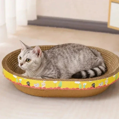 Toy: CatS Tree Oval Scratching Board Claw Grinding Scraper for Cats Toys Toy Pets Wear-resistant Accessories Corrugated Box Tower