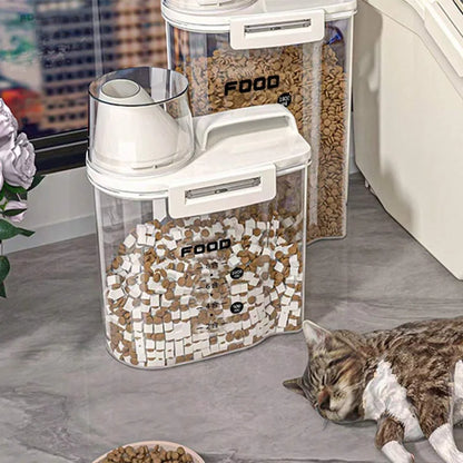 Cat Food Storage Bucket, Dog Food Sealed Bucket Cat Food Long Things Food Storage Bucket Sealed Storage Container