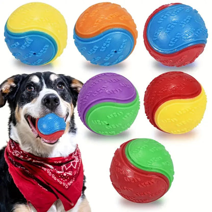 Dogs Interactive Toys Soft TPR Toys for Dog Pet Teeth Cleaning Bite Resistance Squeaky Dog Ball Toy