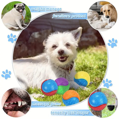 Dogs Interactive Toys Soft TPR Toys for Dog Pet Teeth Cleaning Bite Resistance Squeaky Dog Ball Toy