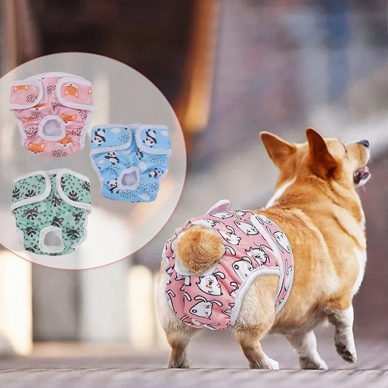 Dog Diapers Physiological Pant Puppy Women's Panties Shorts Underwear Washable Female Dog Diper Panties Pet Dog Cat Clothes