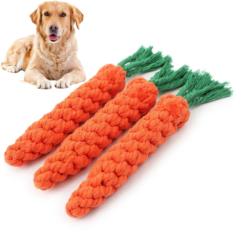 1PC Dog Rot Knot Ball Cotton Rope Dumbbell Puppy Cleaning Teeth Chew Toy Durable Braided Bite Resistant Pet Supplies