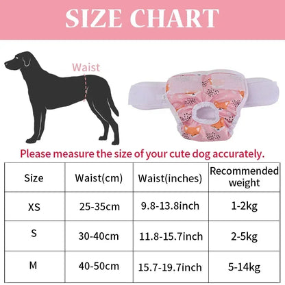 Dog Diapers Physiological Pant Puppy Women's Panties Shorts Underwear Washable Female Dog Diper Panties Pet Dog Cat Clothes