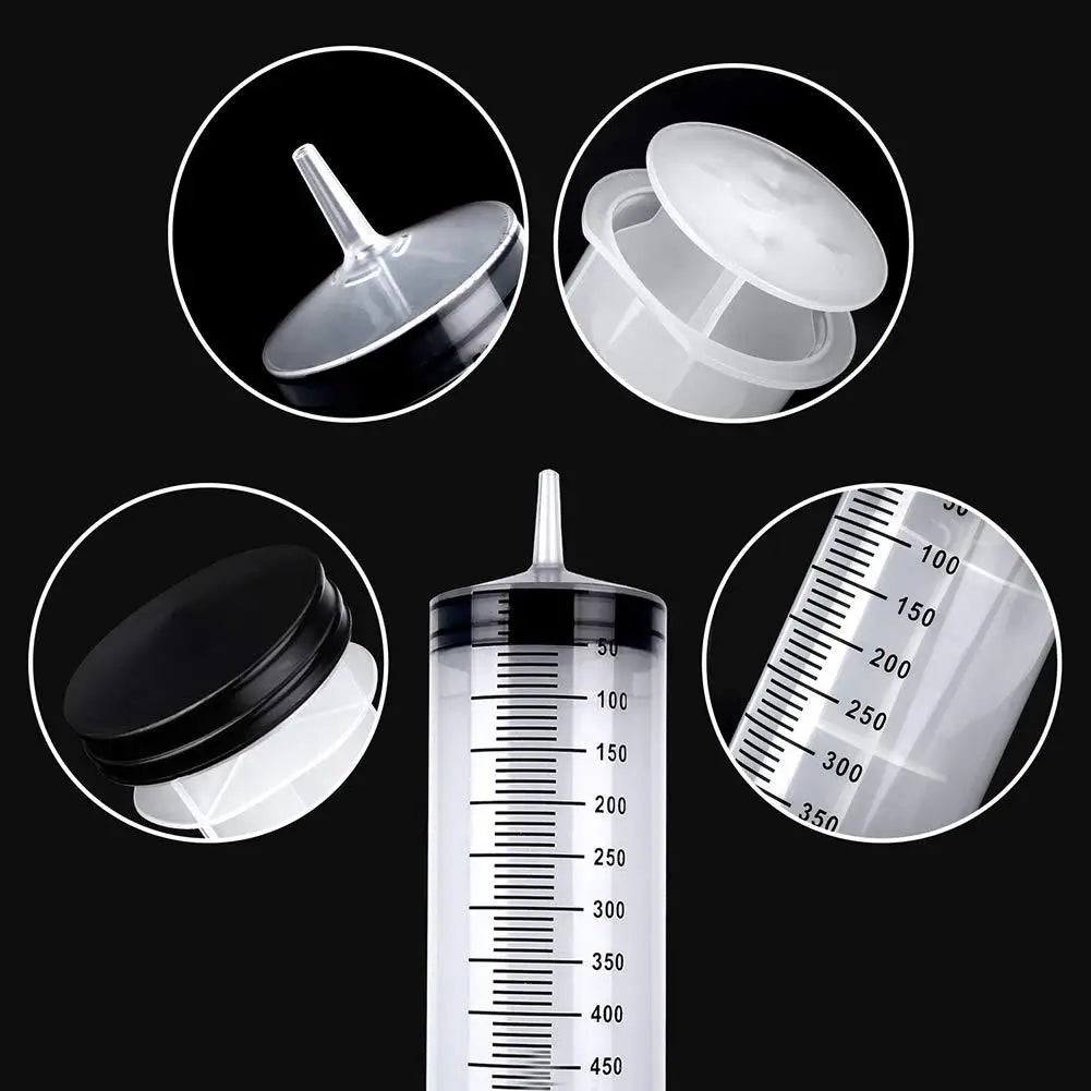 Multifunction 100ml-550ml Syringe Large Capacity With 100cm Hose Pump Measuring Washable Injector For Pet Feeding Oil Glue Fluid