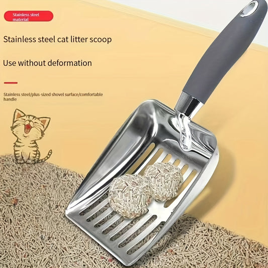 Ultra-Fine Mesh Cat Litter Scoop - Efficient Litter Cleaning, Precise Sifting, Convenient Shoveling - Durable, Non-Stick, Sturdy Metal Construction for Easy Litter Box Maintenance and Cleaning