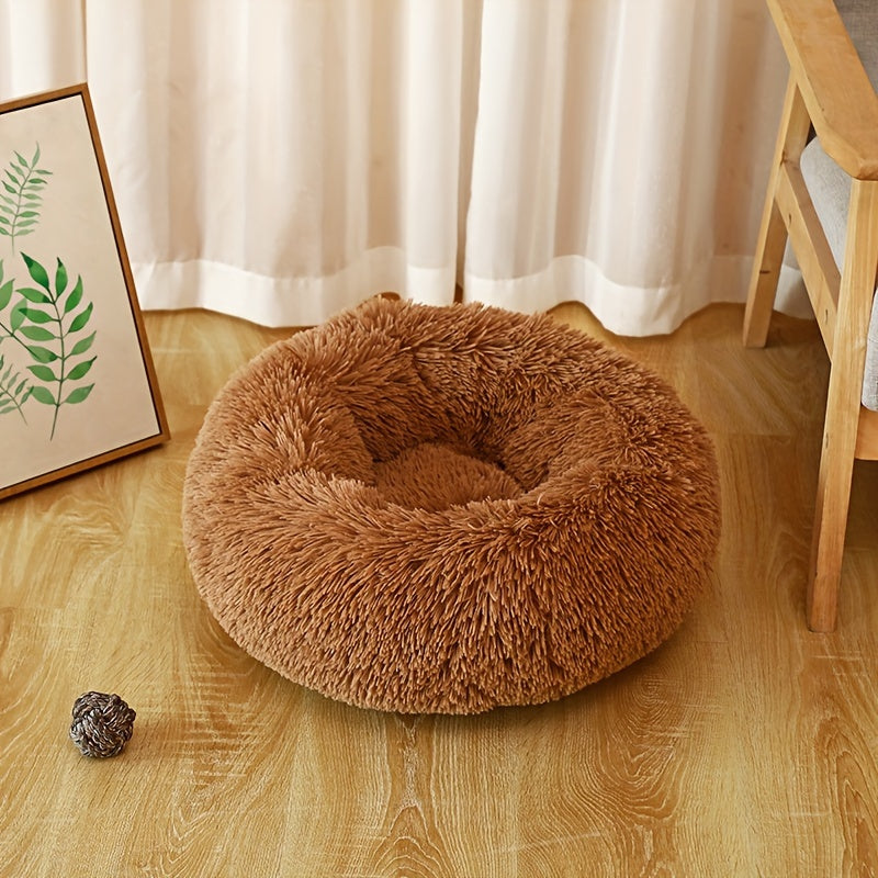 Cozy Plush Cat Nest House - Solid Color Cat Mat for Indoor Use, Suitable for Dogs and Cats, Soft and Warm, Easy to Clean, Durable and Long-Lasting